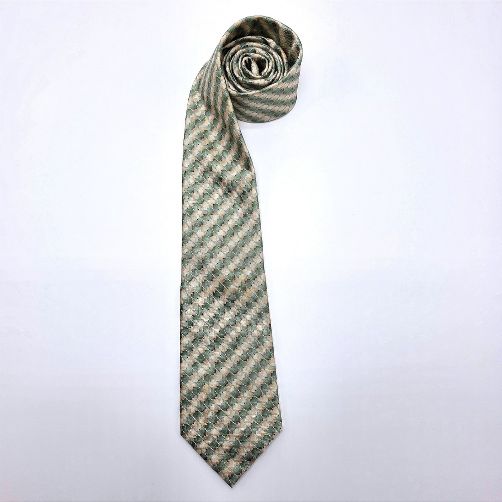 Via Europa 100% Silk Geometric‎ Pattern Men's Neck Tie